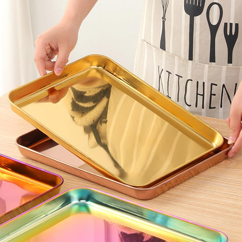 Meisha Baking Tray, Stainless Steel Cookie Sheet, Non Toxic & Healthy, Easy Clean & Dishwasher Safe