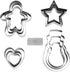 NewlineNY Cookie Molds Cutters Sets: Stainless Steel 13 Pieces Cookie Mold Biscuit Pastry Cutter Set, Man, Star, Heart,