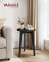 ULET237BA01S VASAGLE MAEZO Collection - Small Side Table, Round End Table, Nightstand with Tapered Legs, Curved