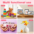 DOITOOL Wooden Floating Shelf Wall Mounted, Nordic Style Butterfly Semicircle Storage Shelf for Wall, Decoration