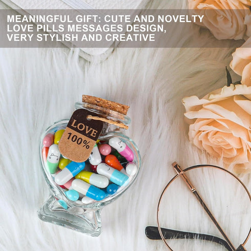 Capsule Letters Message in a Bottle, Long Distance Relationship Gifts for Boyfriend or Girlfriend, 50PCS Mixed Color