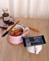 WHJY Cute Ramen Bowl Set, 35 oz Kitty Ramen Cooker with Lid, Microwavable Instant Ramen Noodles Soup Cups, Grey