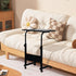 23.6 inch Karl home Small Side Mobile Table Computer Desk with Wheels Height Adjustable Rolling Potable Laptop Cart