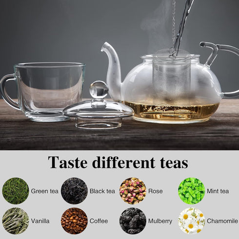 2 Pack Large Tea Strainers - Fine Mesh Stainless Tea Infusers for Loose Leaf Tea, Black Tea, Spices