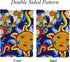 ZHONGJI Garden Flag Yard Flag Mexican Talavera Cute Pattern Blue Vertical Double Sided Design 12x18 Inch