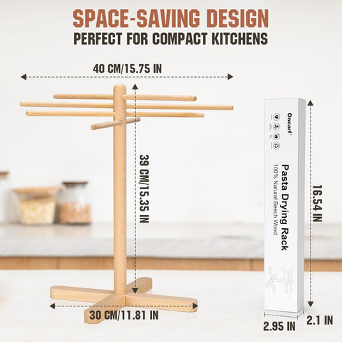Pasta Drying Rack, Collapsible Pasta Drying Rack For Spaghetti, Easy Storage Homemade Stand Dryer Hander For Fresh