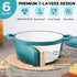 6 Onader Enameled Cast Iron Dutch Oven, QT Dutch Oven Pot with Lid, Heavy Duty Cookware for Sourdough Bread Baking