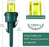 Honoson 120 Count 5 mm LED Halloween Replacement Bulbs, Wide Angle Christmas Light Xmas Tree String Replacement