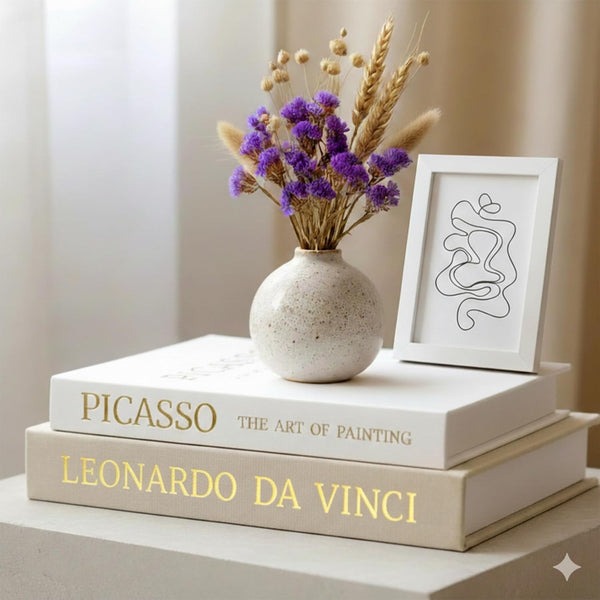 Decorative Books with Picture Frame Set - Set of 2 Decorative Books