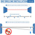 Adjustable Shower Curtain Rod 32-75 Inch, Stainless Steel Spring Tension Telescoping Curtain Rod for Bathroom or Windows