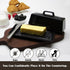 MKYHBOO Countertop, Ceramic Butter Dish With Lid for Covered Butter Holder With Lid, Black Butter Container, Butter