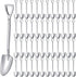 Zhehao 50 Pcs 6.1 Inch Stainless Steel Shovel Spoons, Reusable Dessert Spoon for Ice Cream, Fruit, Coffee, Kitchen