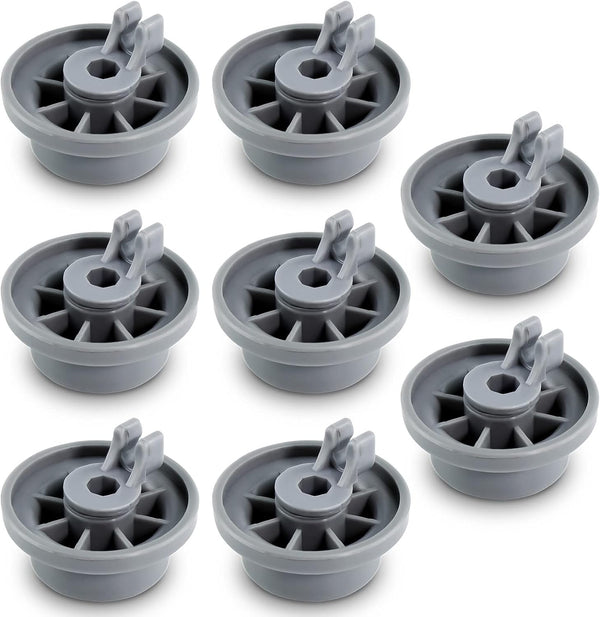8 Packs Dishwasher Wheels Lower Rack 165314 Fit for Bosch, Replaces Dish Rack Part Number 420198 AP2802428 PS3439123