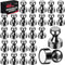 LOVIMAG 40Pcs Black Refrigerator Magnets, Strong Metal Magnets for Whiteboard, Small Fridge Magnets for Office and