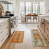 Artoid Mode Orange Buffalo Plaid Hello Pumpkin Fall Kitchen Mats Set of 2, Low-Profile Home Decor