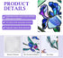 Coavas Stained Glass Window Privacy Film, 3D Violet Flower Static Cling Decals, 17 x 118.1 Inch, Bathroom Sun Heat