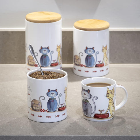 Sets Countertop, 3-Piece SPOTTED DOG GIFT COMPANY Canisters for the Kitchen Airtight Ceramic Food Storage Containers