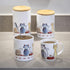 Sets Countertop, 3-Piece SPOTTED DOG GIFT COMPANY Canisters for the Kitchen Airtight Ceramic Food Storage Containers