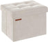 SONGMICS Storage Ottoman, Foldable Small Ottoman Foot Rest, 12.2 x 16.1 Inches