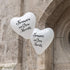 60 Pieces Memorial Balloons, Funeral Hearts Shape Latex Balloons with 2 Rolls White Ribbons