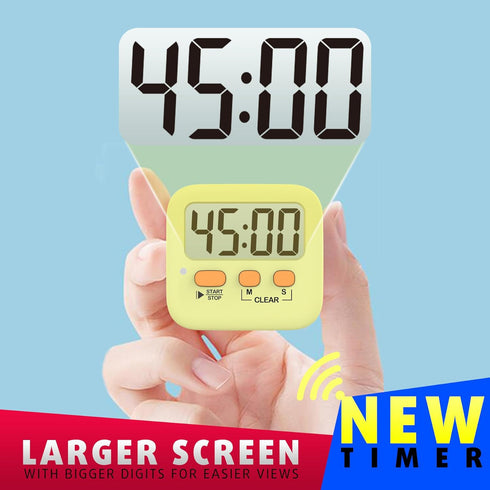 Antonki Timer for Kids, Digital Kitchen Timer for Cooking, Egg Timer, Magnetic Countdown Timer - Pack of 2