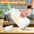 LOSANJI 64 Oz 1/2 1 Pack Glass Milk Bottles with Nut Milk Bag & Pour Spout & Airtight Lids & Brush- Gallon Heavy Duty