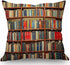 Swono Library Bookshelf Farmhouse Decor Family Decoration Cotton Linen Home Decorative Throw Pillow