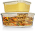 Razab 4 Pc Airtight Large Glass Food Storage Containers with Lids, BPA Free, Leak Proof Meal Prep Containers (2700ML &