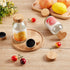 OLYCRAFT 15Pcs Wood Spice Jars Lids, Bamboo Lid Fits 4 Oz Square Spice Jars, Kitchen Organization