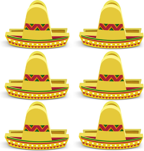 Sombrero Chip Clips, 6 Set Bag Clips for Food Storage, Snack Bag Sealer with Fun Mini Sombrero Hats