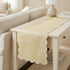 15 36 Inch, yuboo Small Scalloped Table Runner x Vintage Short Champagne Coffee Table Cover, Dresser Scarf for Bedroom