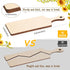 8 Pcs Mini Wooden Cutting Board with Handle 9.45 x 3.54 Inch Thicken Wooden Chopping Board Small Paddle Charcuterie Board Cooking Butcher Block Serving Board Cutting Board for Kitchen Cheese Crafts by Chunful