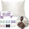 Mulberry Park Silk Travel Pillowcase - Prevent BedHead and Frizz, 19 Momme Grade 6A Pure Silk - 13" x 18", Ivory