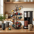 Countertop, QUTREY Black Metal Egg Skelter with Storage Basket, Spiral Design Egg Holder for Large Egg for Kitchen