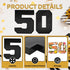 Cardboard Number for Charcuterie 50 Set Fillable Tray 10.2'' Black Charcuterie Paper Box for 50th Birthday Anniversary Party Decorations Chocolate Candy Cupcake Container