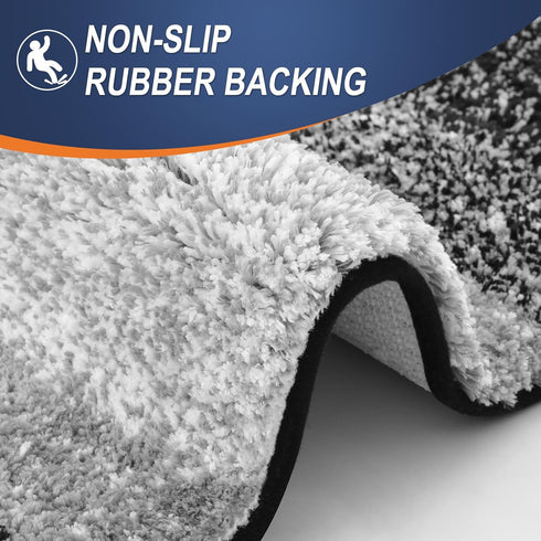 OLANLY Bathroom Rug Mat 30x20, Extra Soft Microfiber Non-Slip Plush Shaggy Bath Carpet for Bathroom