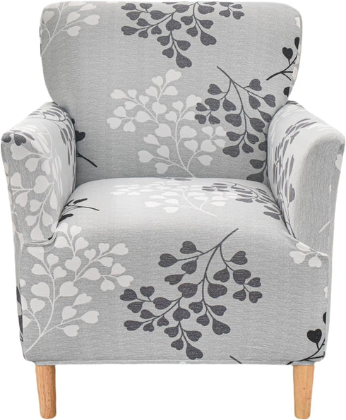 NILUOH Banquet Armchair Slipcover 1-Piece Stretch Chair Covers with Arms Printed Soft