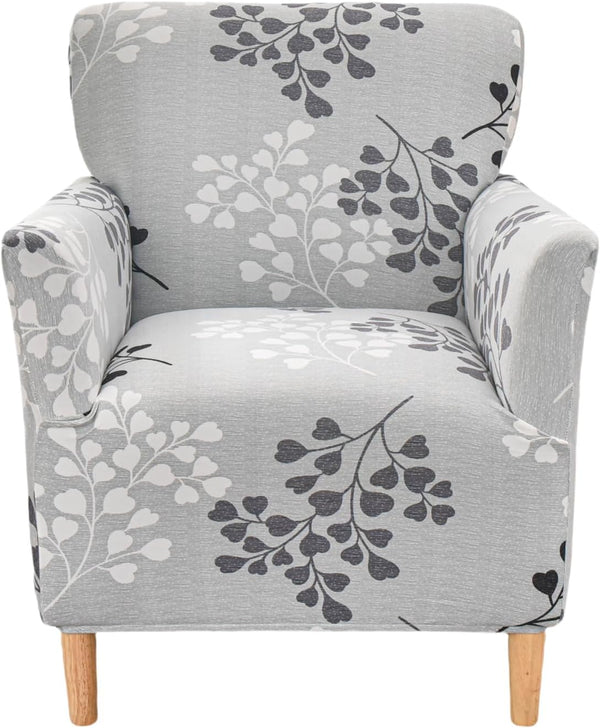 NILUOH Banquet Armchair Slipcover 1-Piece Stretch Chair Covers with Arms Printed Soft