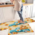 Sunflower Kitchen Rugs Decor Set of 2, Retro Style Non-Slip Kitchen Mat with Rubber Backing