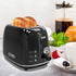 Toaster 2 Slice, Retro Stainless Steel Toaster with 6 Settings, 1.5 In Extra Wide Slots, Removable Crumb Tray, Bagel