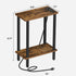 TB01BB060 TUTOTAK Small End Table with Charging Station, Narrow Side Table with USB Ports and Outlets, Skinny Sofa