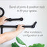 Three by Three Seattle FIT•Check! Dog Wall Rack in Black Metal, Customizable Hook Solution for Coats and Hats