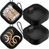 2 pcs Portable Hair Tie Organizer, Travel Qtip Holder, Bathroom Storage Dispenser for Cotton Swabs and Hair Accessories