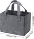 PATIKIL 6 Bottle Wine Carrier Tote Bag, Wine Bottle Carrying Bag with Divider Reusable Wine Storage Bag Felt Grocery Bags Portable Gift Bag, Grey