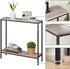 29.5" 2-Tier 8.7" BG22XG01 HOOBRO L Narrow Console Table, Sofa Table Behind Couch with Storage Display Shelves, D Small