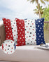 Waterproof Pillow Covers Set of 2 for Couch, Independence Day Decorative Cushion Cases 18x18In, Indoor Outdoor America