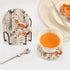 SDMKA 6 3.9 Inch Cute Forest Fox Pcs Cotton Woven Coasters with Holder - Absorbent Drink Coasters - Ideal for Coffee