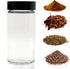6pcs 3 oz Tianifa Black Spice Jars, Glass Seasoning Bottles, Spices Container, Empty Spice Jars,Round Spice Bottles