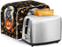 Black Cat Toaster Cover for 2 Slice Long Slot, Washable Pumpkin Dust Cover for Halloween Kitchen Decor