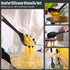 E-far 7-Piece Silicone Cooking Utensils Set, Black Heat Resistant Kitchen Tools, Nonstick Spatula, Ladle, Spoon, Pasta